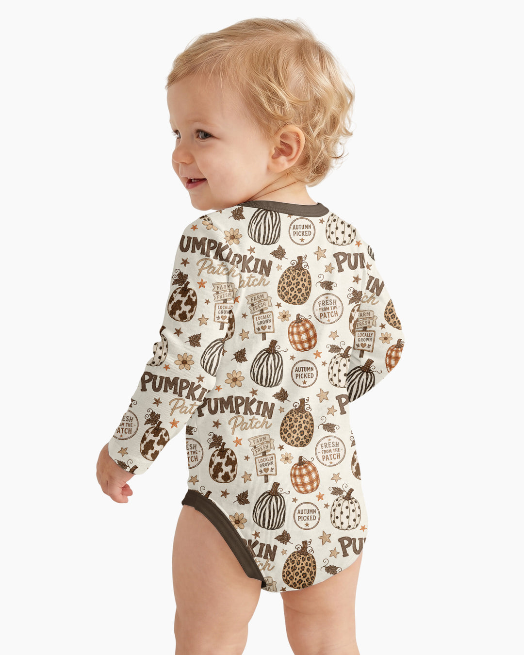 Whimsical Pumpkin Patch Bamboo Bodysuit