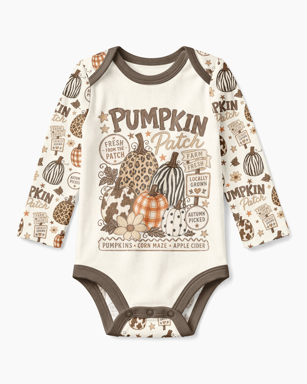 Whimsical Pumpkin Patch Bamboo Bodysuit