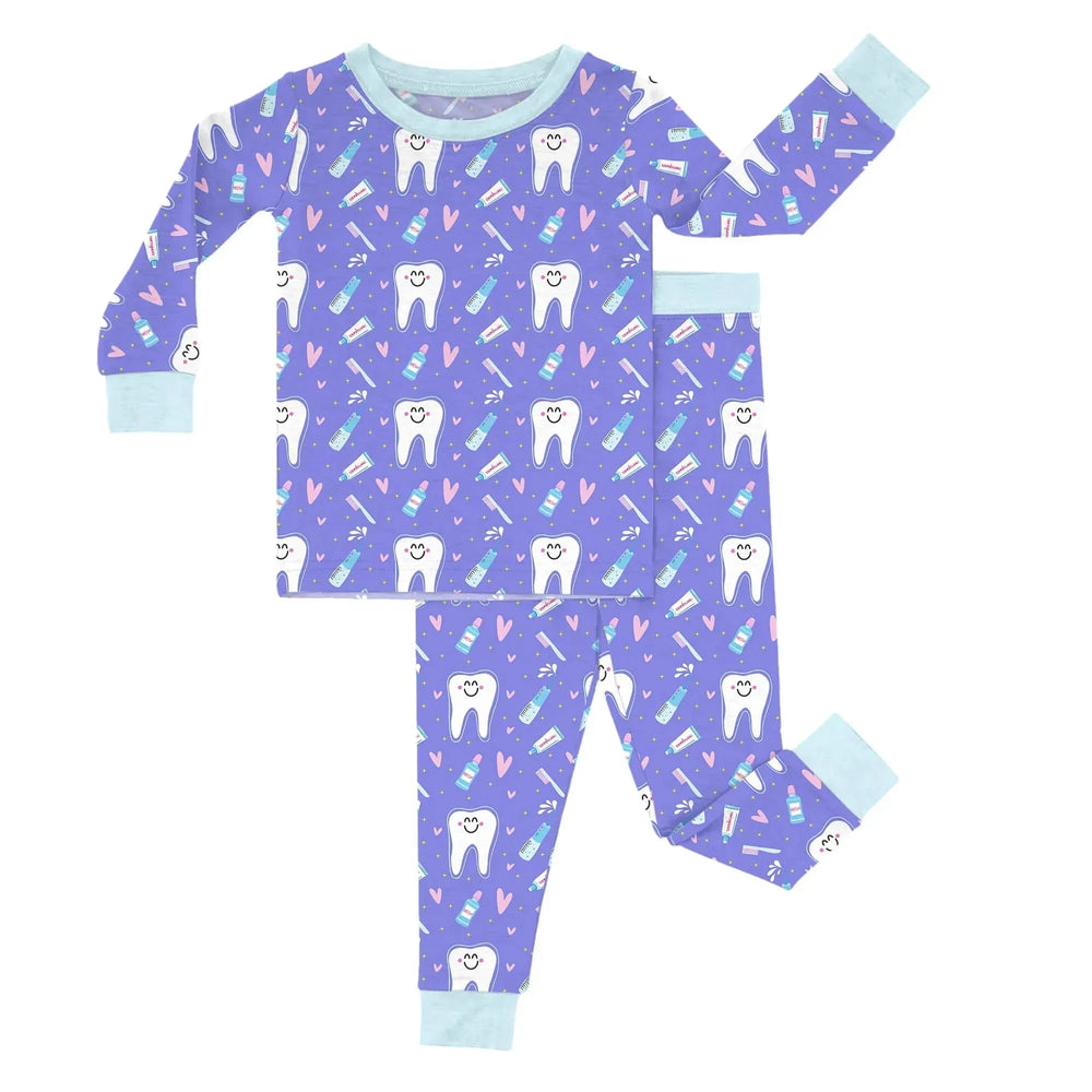 Brushing Teeth Two-Piece Pajama Set , Brushing Teeth Two-Piece Pajama Set - 12-18M