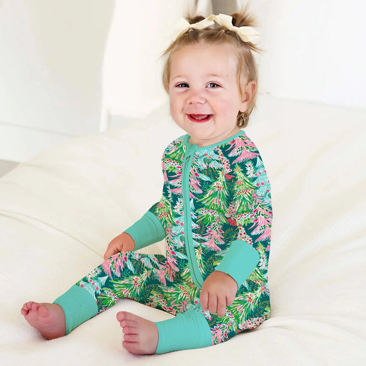 Brushstroke Merry Trees Convertible Zippy , Brushstroke Merry Trees Convertible Zippy - 0-3M
