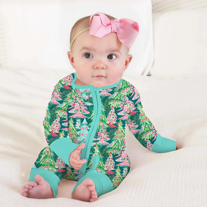 Brushstroke Merry Trees Convertible Zippy , Brushstroke Merry Trees Convertible Zippy - 0-3M