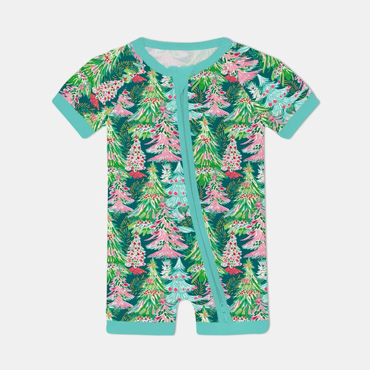 Brushstroke Merry Trees Shorty Zippy , Brushstroke Merry Trees Shorty Zippy - 0-3M