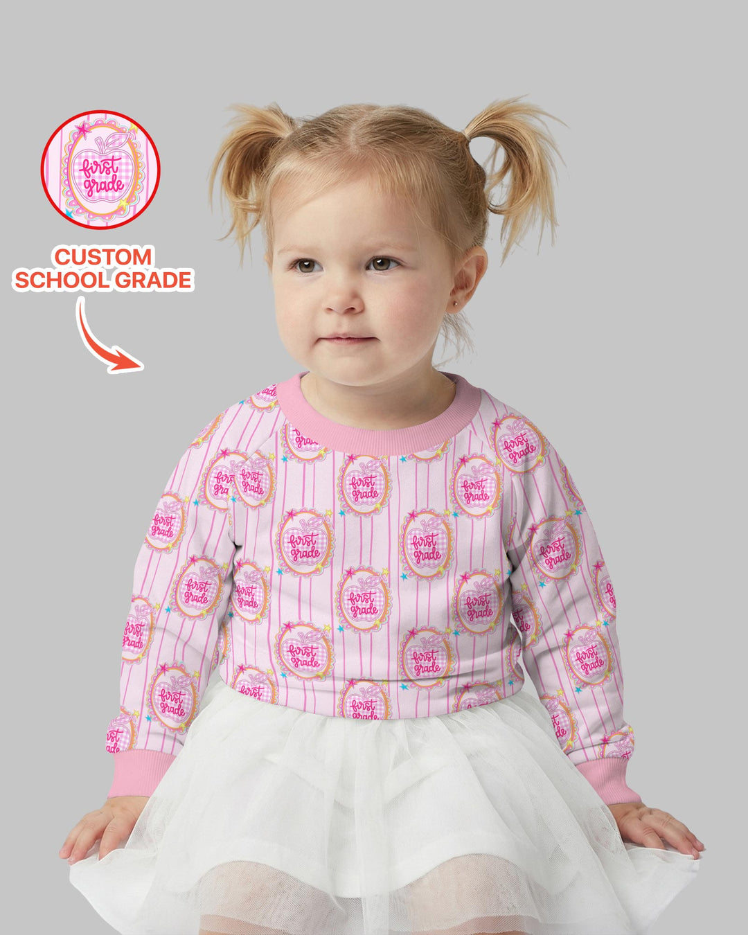Custom Grade School Sweetie Bamboo Crewneck Sweatshirt
