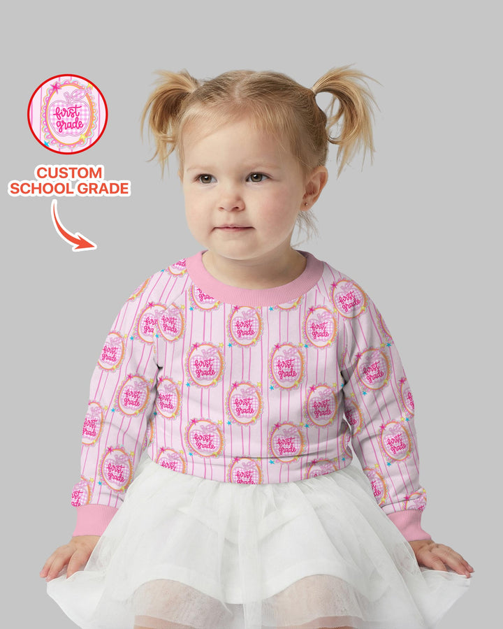 Custom Grade School Sweetie Bamboo Crewneck Sweatshirt