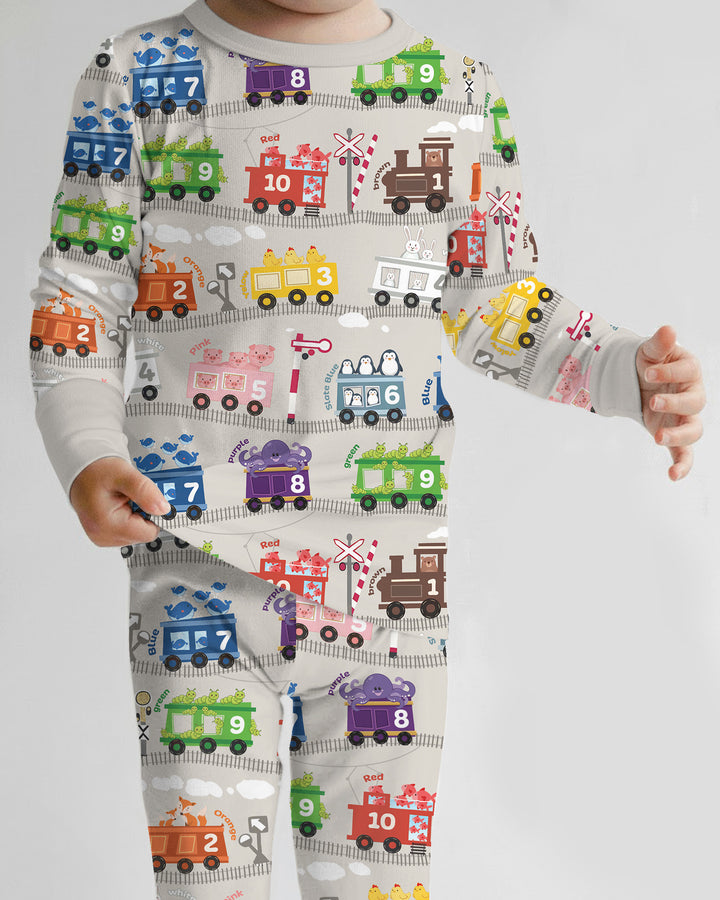 Template Bamboo Two Piece Long Sleeve Pyjamas Set