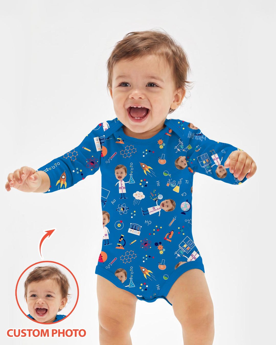 Custom Image Chemical Laboratory Bamboo Bodysuit