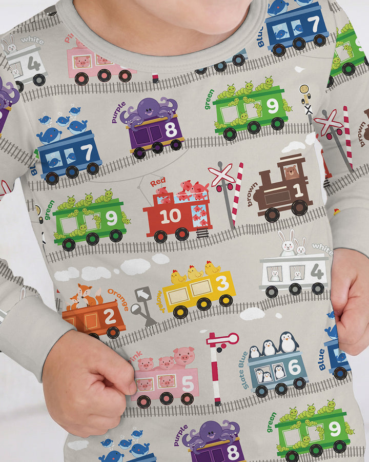 Template Bamboo Two Piece Long Sleeve Pyjamas Set