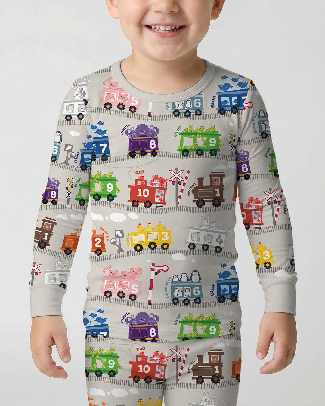 Template Bamboo Two Piece Long Sleeve Pyjamas Set