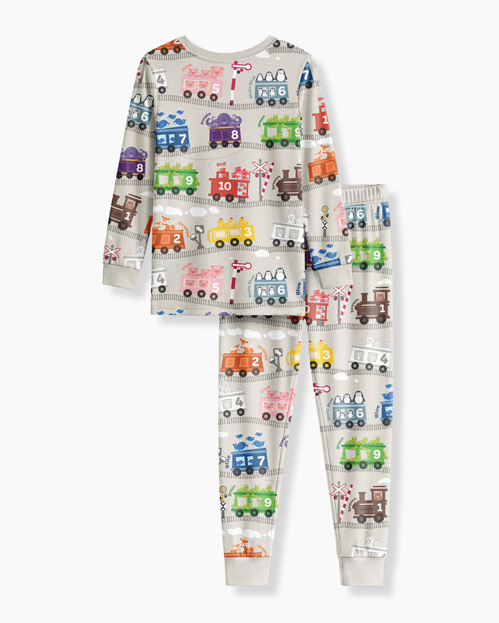 Template Bamboo Two Piece Long Sleeve Pyjamas Set