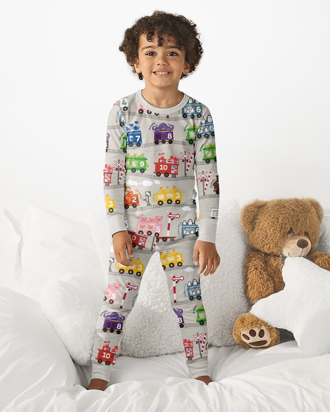 Template Bamboo Two Piece Long Sleeve Pyjamas Set