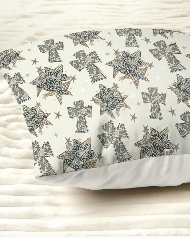 Camo God is Good Family Matching Bamboo Pillow Case