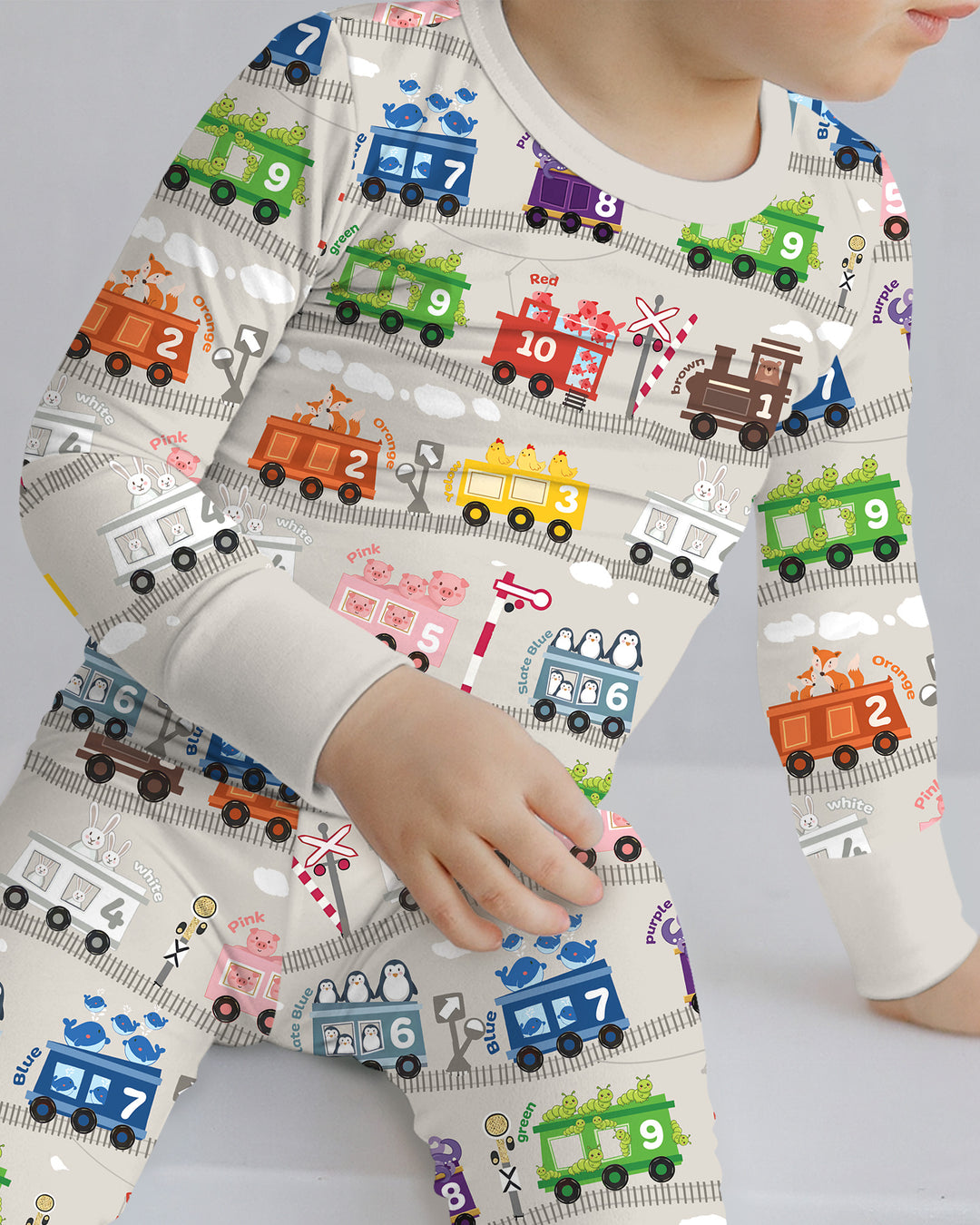Template Bamboo Two Piece Long Sleeve Pyjamas Set