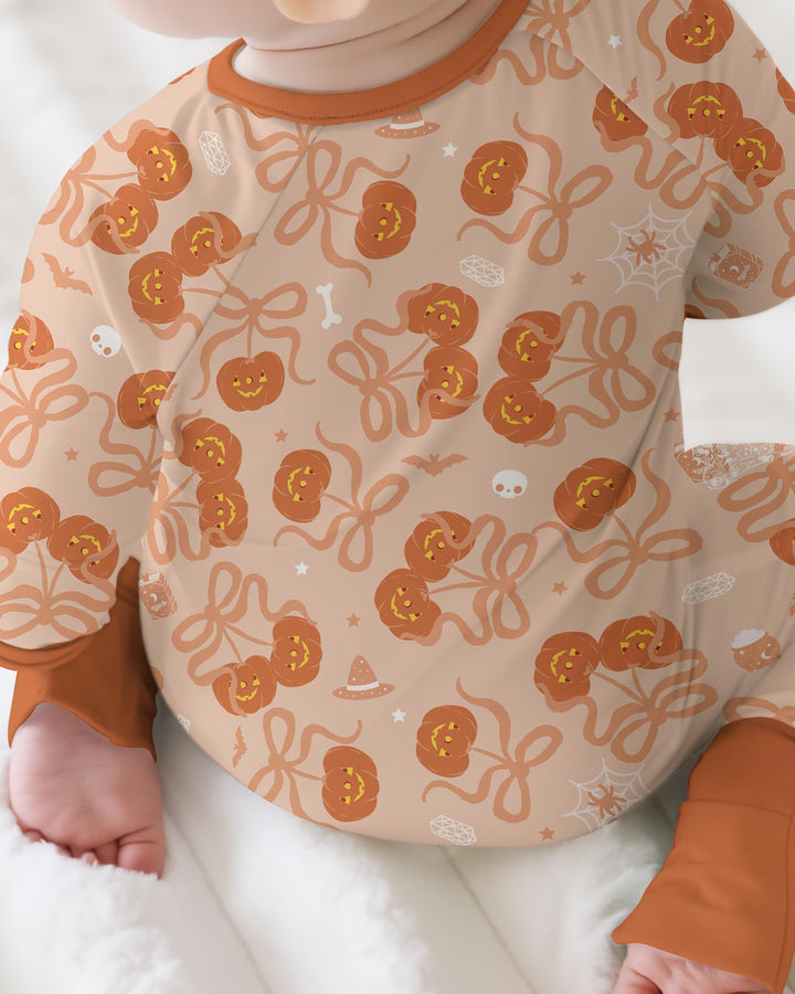 Jack-o'-lantern Coquette Bow Matching Bamboo Convertible Zippy
