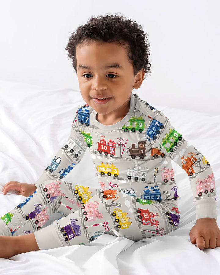 Template Bamboo Two Piece Long Sleeve Pyjamas Set
