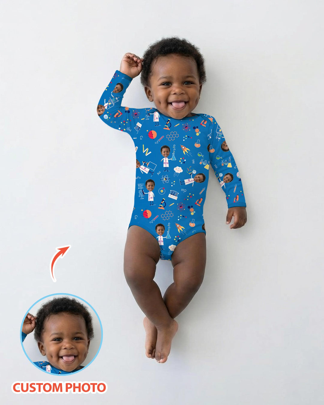 Custom Image Chemical Laboratory Bamboo Bodysuit