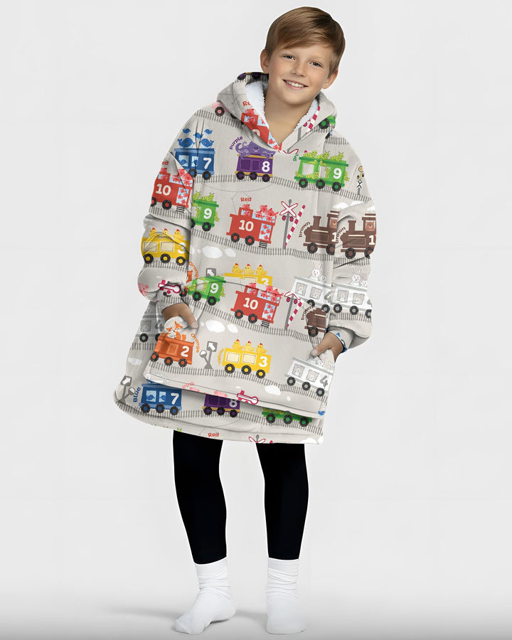 Color Train Bamboo Blanket Hoodie