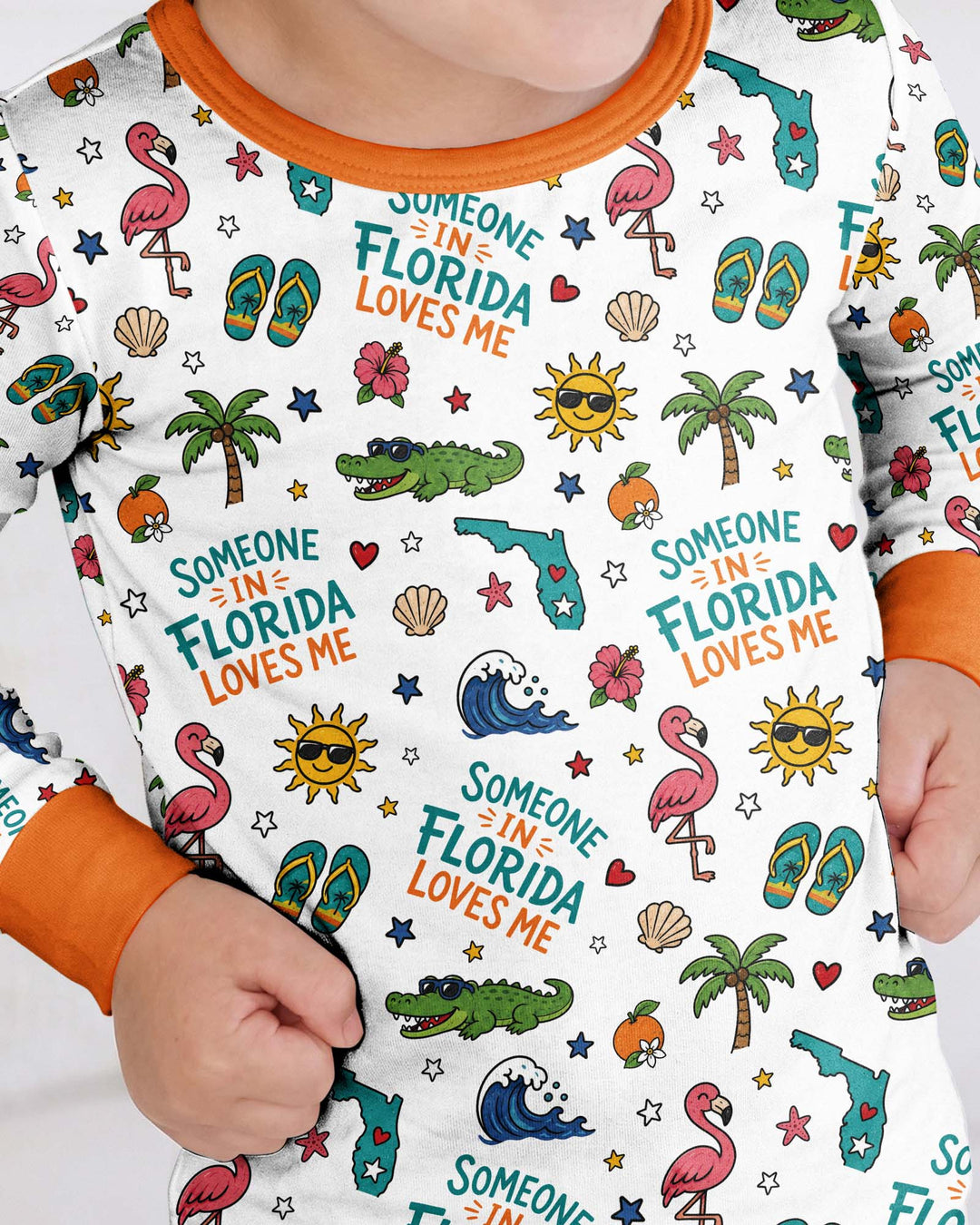 Someone in Florida Loves Me Bamboo Two Piece Long Sleeve Pajama Set