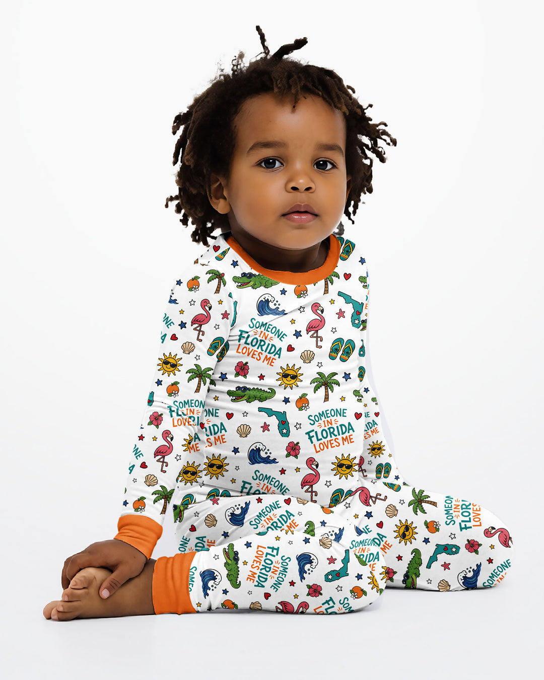 Someone in Florida Loves Me Bamboo Two Piece Long Sleeve Pajama Set