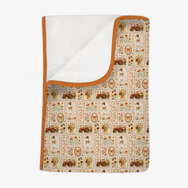 Farmhouse Fall Goose Family Matching Bamboo Blanket