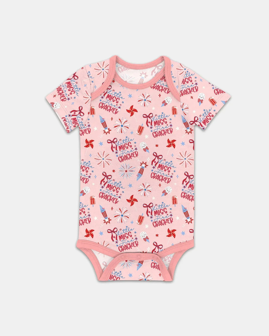 Little Miss Firecracker 4th July Bamboo Bodysuit