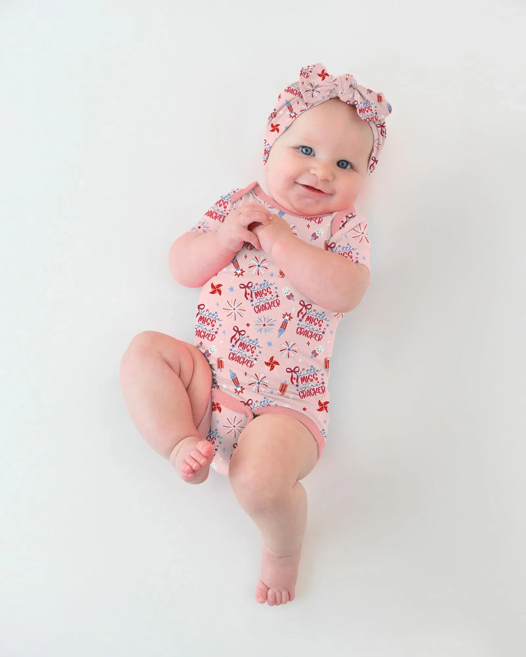 Little Miss Firecracker 4th July Bamboo Bodysuit