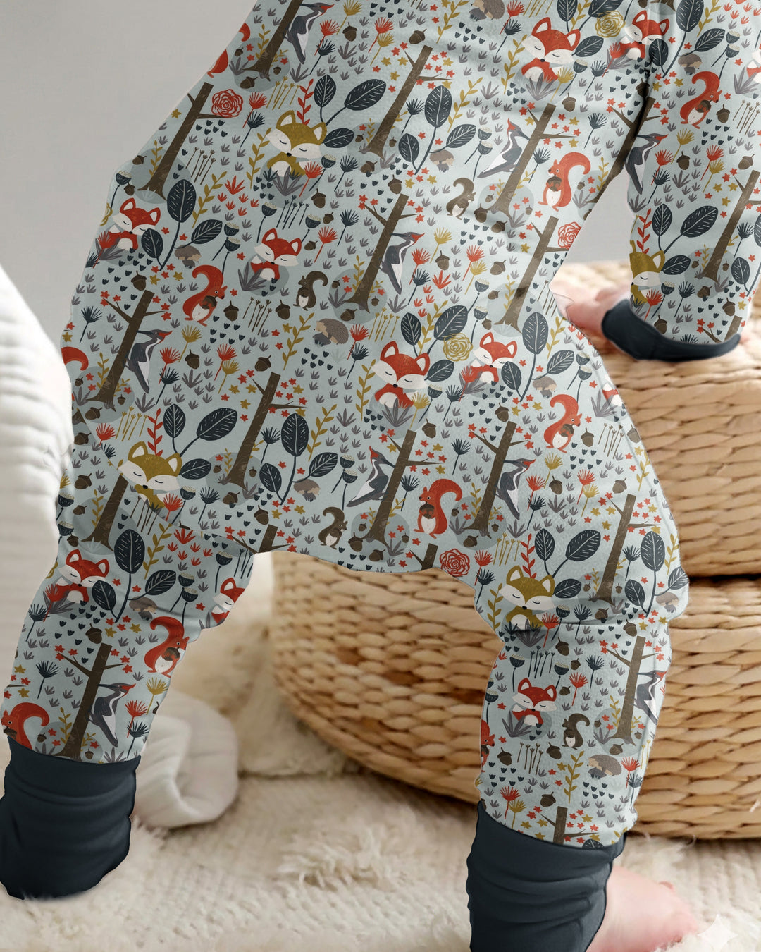 Rustic Woodland Foxes Bamboo Convertible Zippy