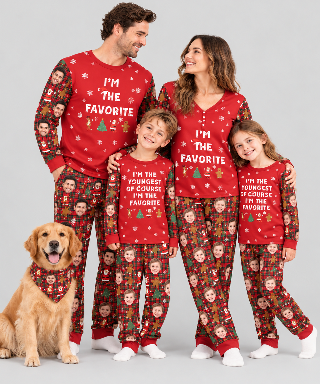 I'm The Favorite Christmas Funny Brother Sister Matching Bamboo Convertible Zippy