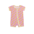 Cheese Pizza Slices Shorty Zippered Romper , Cheese Pizza Slices Shorty Zippered Romper - 0-3M