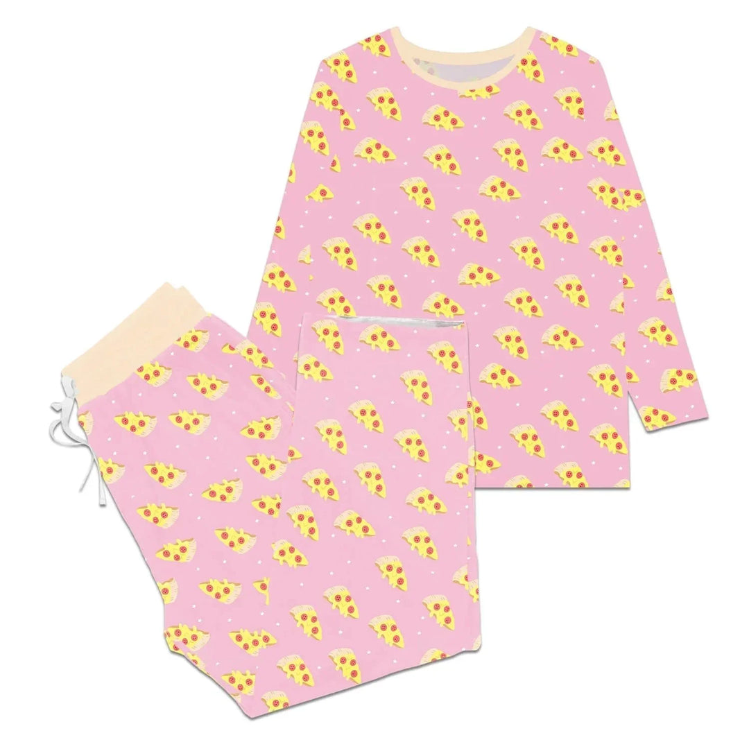 Cheese Pizza Slices Women Pajama Set , Cheese Pizza Slices Women Pajama Set - S