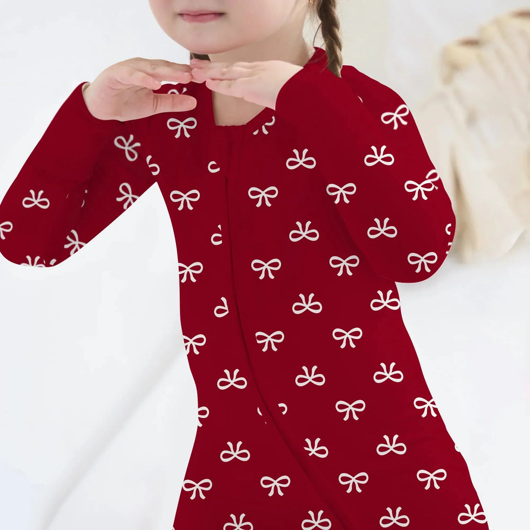 Christmas Cute Bows Convertible Zippy , Christmas Cute Bows Convertible Zippy - 0-3M