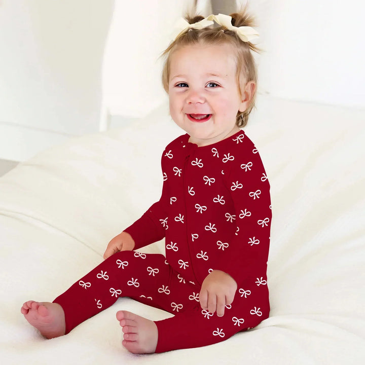 Christmas Cute Bows Convertible Zippy , Christmas Cute Bows Convertible Zippy - 0-3M