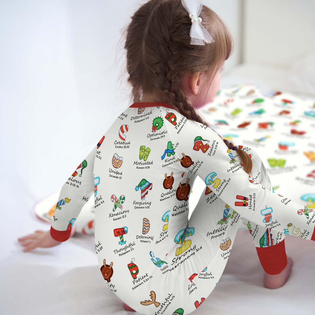 Christmas God Say I Am Alphabet Convertible Zippy , Christmas God Say I Am Alphabet Convertible Zippy - 0-3M / Red / Girl