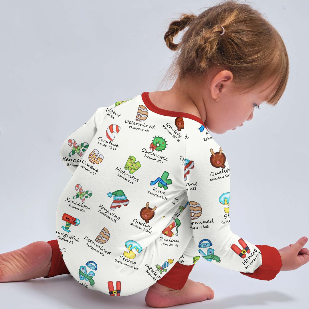 Christmas God Say I Am Alphabet Convertible Zippy , Christmas God Say I Am Alphabet Convertible Zippy - 0-3M / Red / Girl