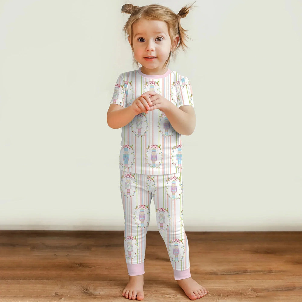 Christmas Nutcracker Two Piece Short Sleeve Pajama Set , Christmas Nutcracker Two Piece Short Sleeve Pajama Set - 12-18M