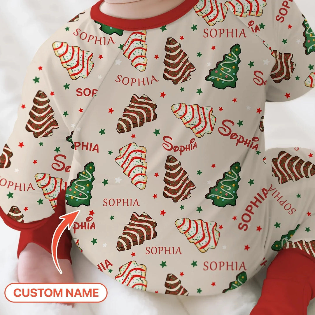 Christmas Tree Cake Custom Name Convertible Zippy , Christmas Tree Cake Custom Name Convertible Zippy - 0-3M