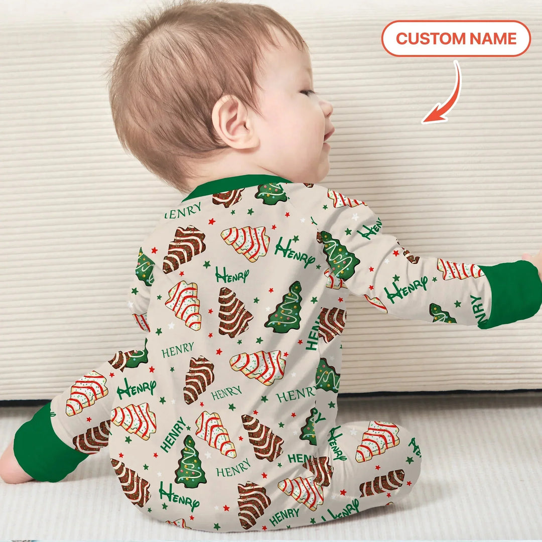 Christmas Tree Cake Custom Name Convertible Zippy , Christmas Tree Cake Custom Name Convertible Zippy - 0-3M