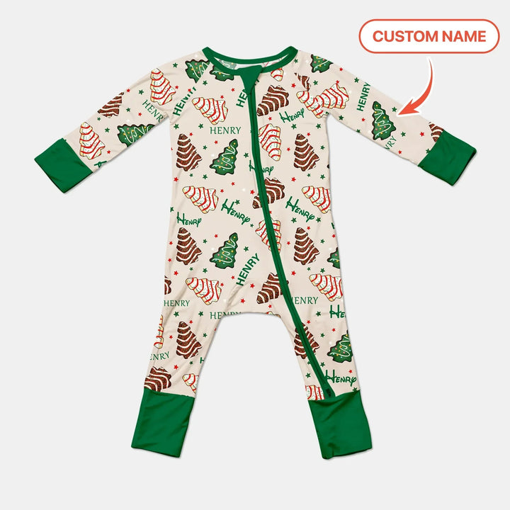 Christmas Tree Cake Custom Name Convertible Zippy , Christmas Tree Cake Custom Name Convertible Zippy - 0-3M