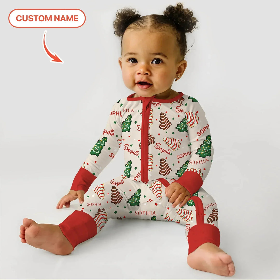Christmas Tree Cake Custom Name Convertible Zippy , Christmas Tree Cake Custom Name Convertible Zippy - 0-3M