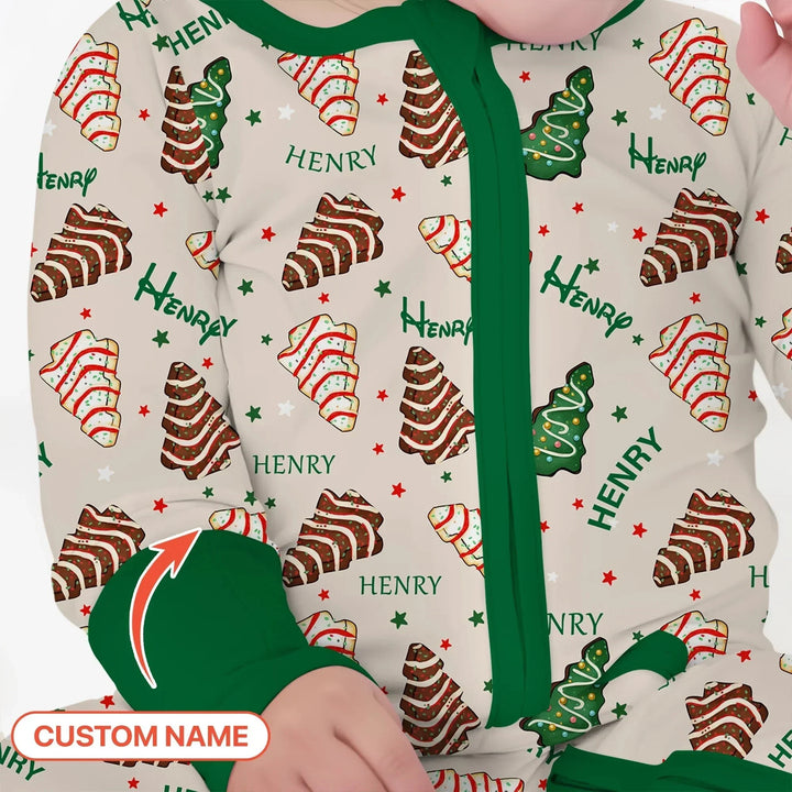Christmas Tree Cake Custom Name Convertible Zippy , Christmas Tree Cake Custom Name Convertible Zippy - 0-3M