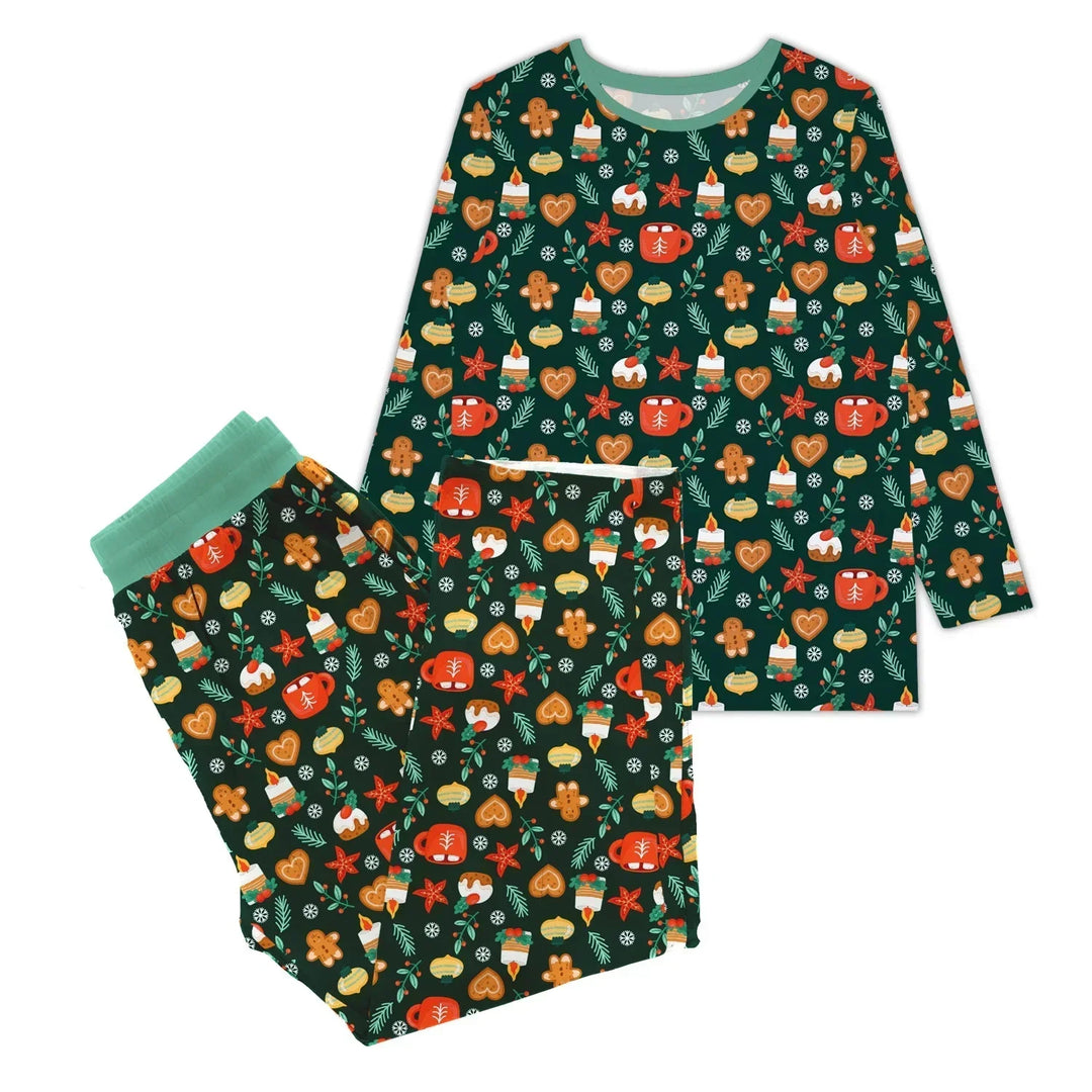 Christmas Candle Women Pajama Set , Christmas Candle Women Pajama Set - S