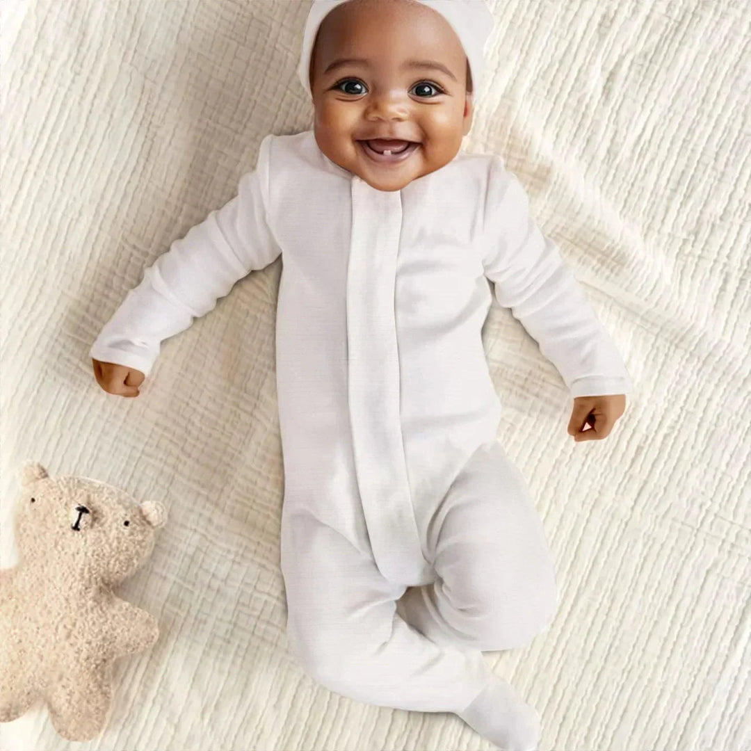 Cloud Magnetic Footie Romper , Cloud Magnetic Footie Romper - Newborn