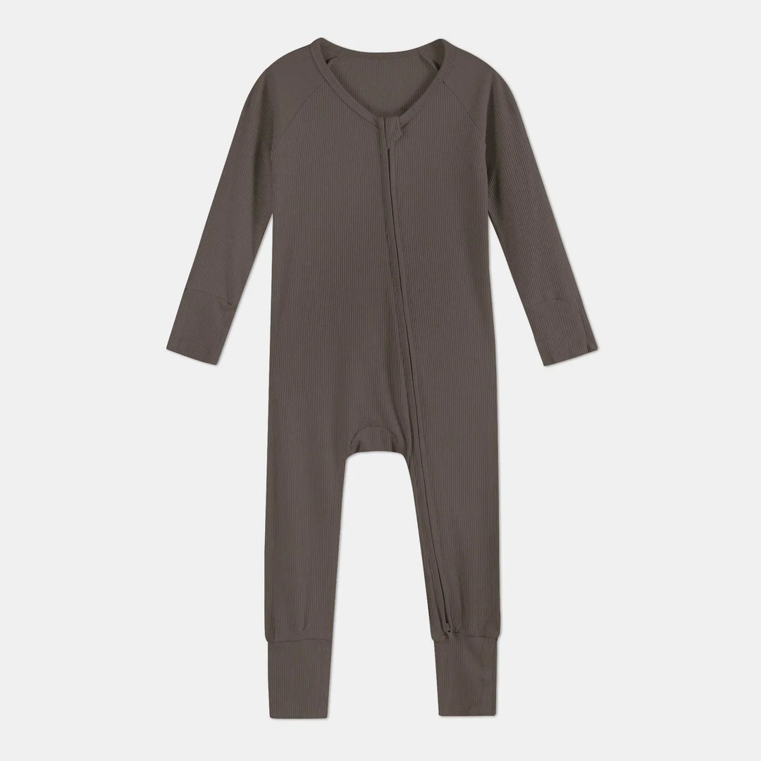 Cocoa Ribbed Convertible Zippy , Cocoa Ribbed Convertible Zippy - 0-3M