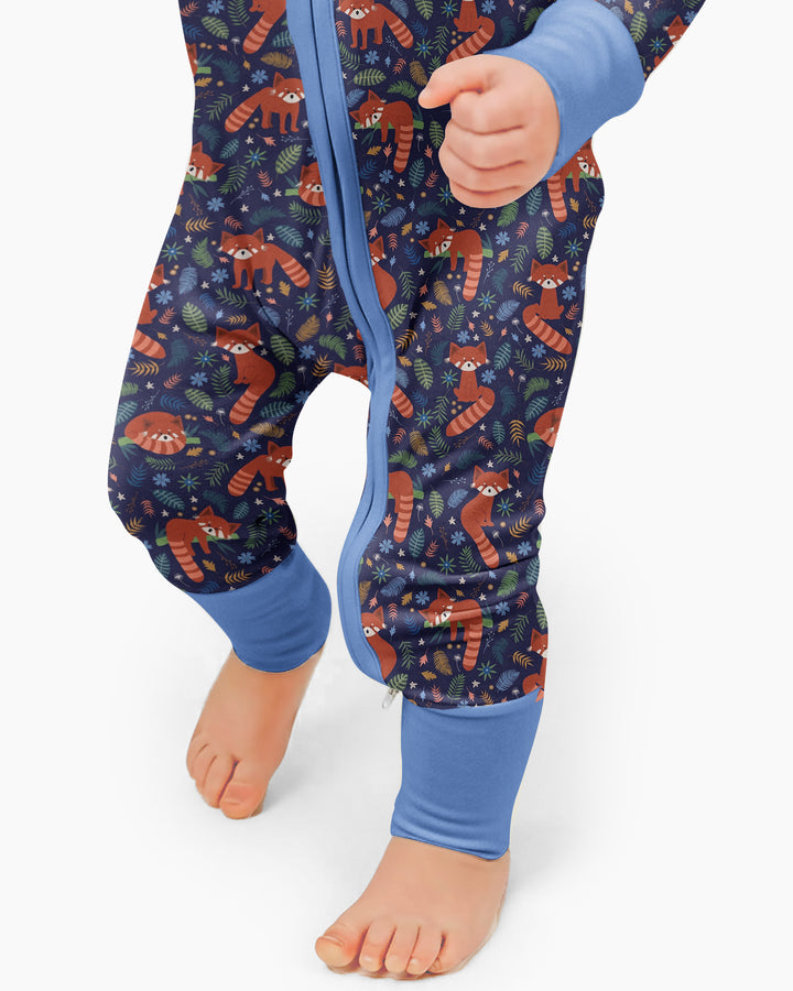 Tossed Red Panda Bamboo Convertible Zippy