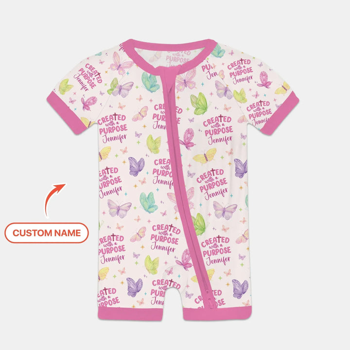Created With A Purpose Custom Name Shorty Zippy , Created With A Purpose Custom Name Shorty Zippy - 0-3M