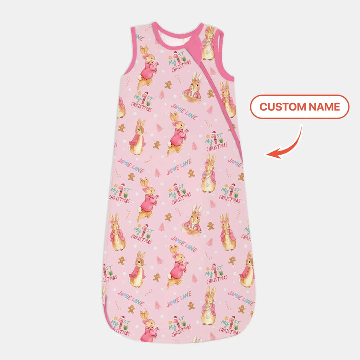 Custom 1st Christmas Rabbit Sleep Bag , Custom 1st Christmas Rabbit Sleep Bag - XS / 0.5 TOG