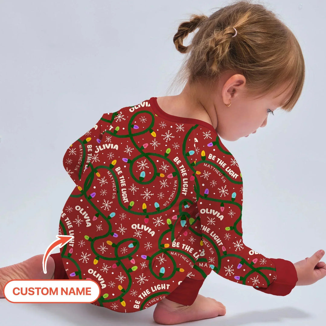 Custom Name Be The Light Christmas Convertible Zippy , Custom Name Be The Light Christmas Convertible Zippy - 0-3M