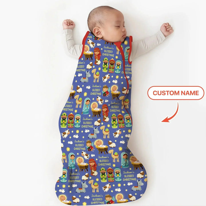 Custom Name Blessed Christmas Night Sleep Bag For Baby , Custom Name Blessed Christmas Night Sleep Bag For Baby - XS / 0.5 TOG