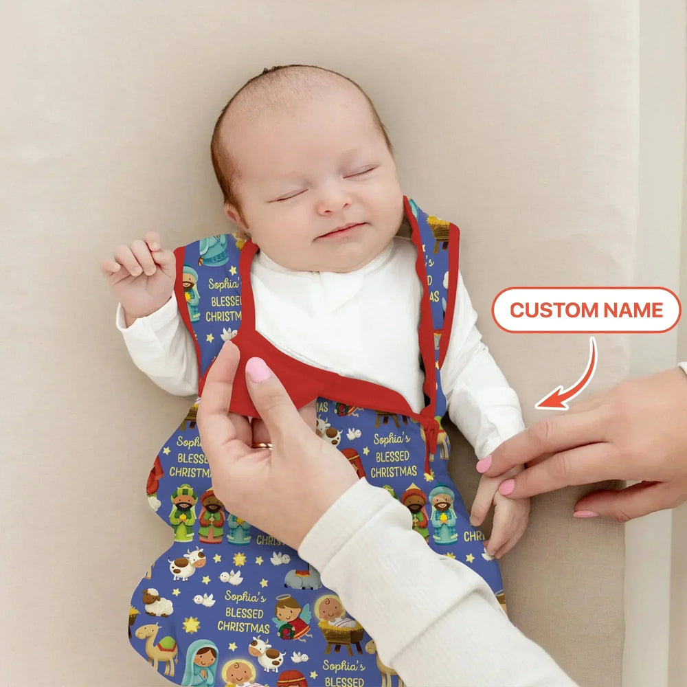 Custom Name Blessed Christmas Night Sleep Bag For Baby , Custom Name Blessed Christmas Night Sleep Bag For Baby - XS / 0.5 TOG