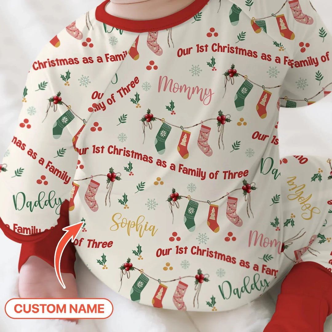 Custom Name Family Christmas Stockings Convertible Zippy , Custom Name Family Christmas Stockings Convertible Zippy - 0-3M