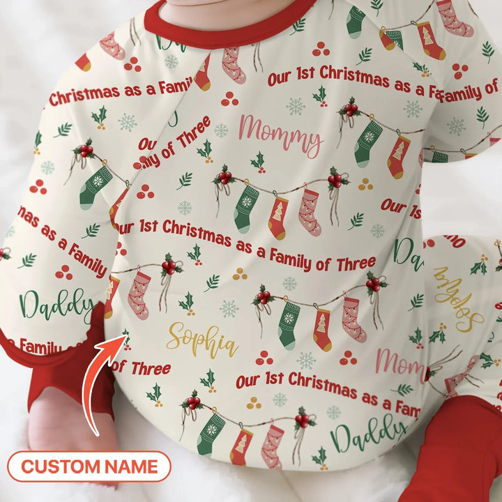 Custom Name Family Christmas Stockings Convertible Zippy , Custom Name Family Christmas Stockings Convertible Zippy - 0-3M